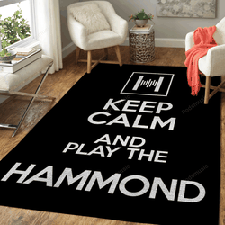Keep Kalm Play The Hammond Music Art For Fans Area Rug Living Room Carpet Rug Regtangle Carpet Floor Decor Home Decor