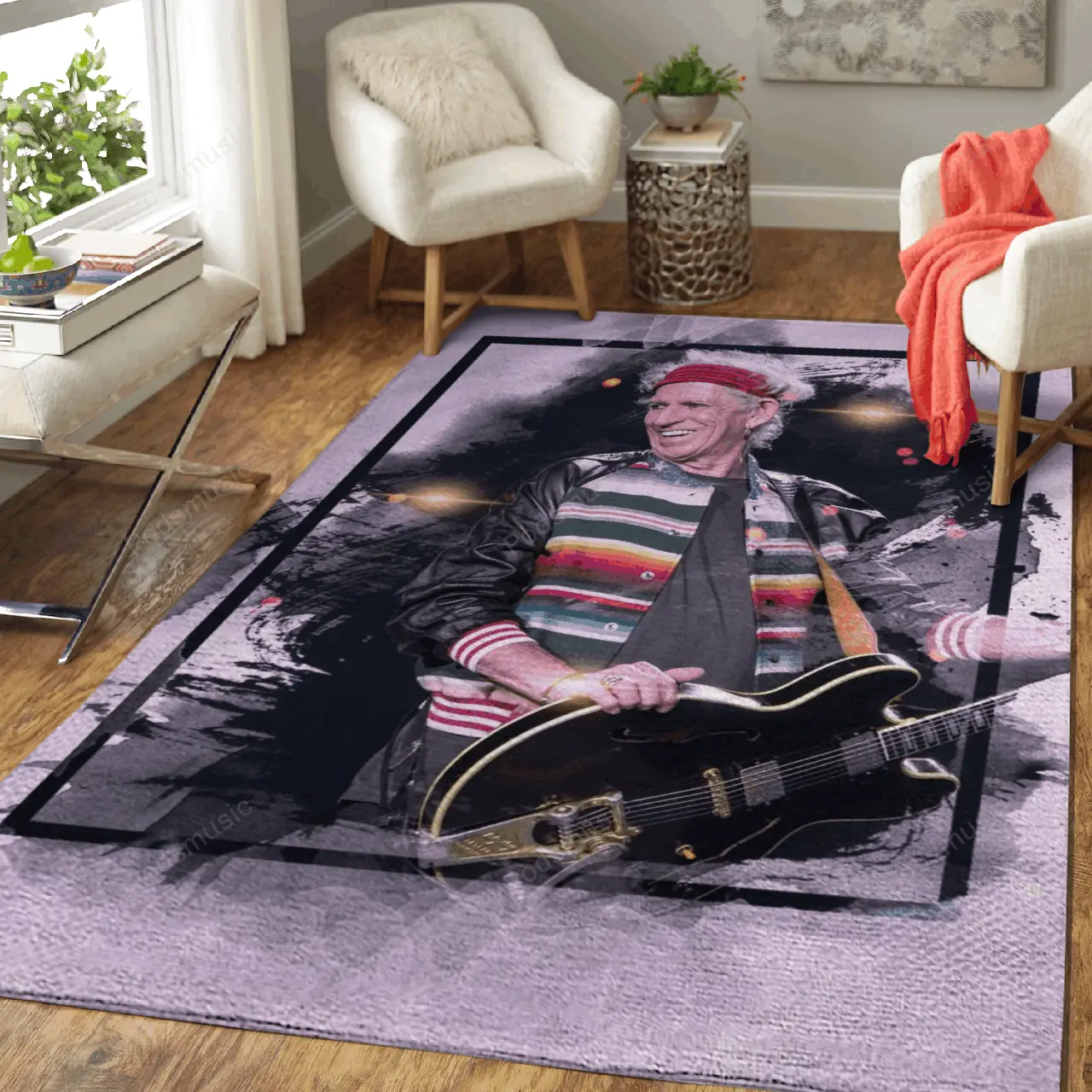 Keith Richards Music Legends Art For Fans Area Rug Living Room Carpet Rug Regtangle Carpet Floor Decor Home Decor