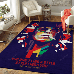 Keith Richards Wpap Music Wpap Art For Fans Area Rug Living Room Carpet Rug Regtangle Carpet Floor Decor Home Decor