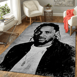 Kendrick Lamar Music Monochrome Art For Fans Area Rug Living Room Carpet Rug Regtangle Carpet Floor Decor Home Decor