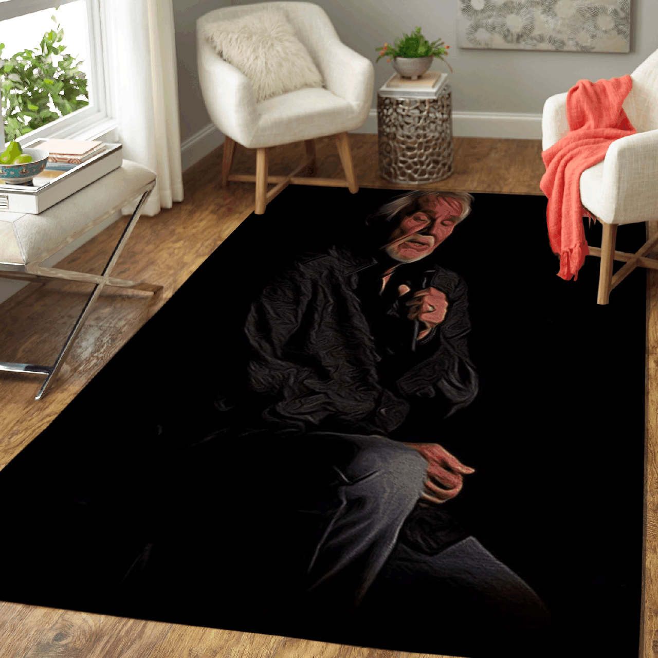 Kenny Rogers Music Legend 1938 2020 Art For Fans Area Rug Area Rug Living Room Carpet Rug Regtangle Carpet Floor Decor Home Decor
