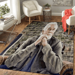 Kenny Rogers The Gambler American Country Music Art For Fans Area Rug Rug Regtangle Carpet Floor Decor Home Decor