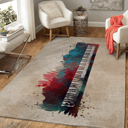 Keyboard Music Art For Fans Area Rug Living Room Carpet Rug Regtangle Carpet Floor Decor Home Decor