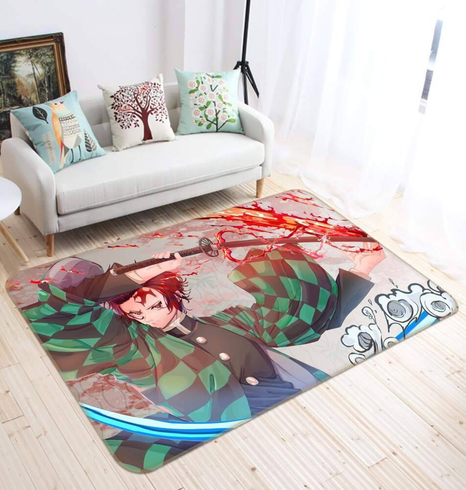 Kimetsu No Yaiba Anime 37 Area Rug Living Room And Bed Room Rug Regtangle