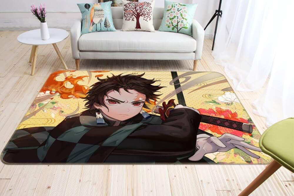 Kimetsu No Yaiba Anime 8 Area Rug Living Room And Bed Room Rug Regtangle