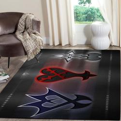 Kingdom Hearts Logo Gaming Area Rugs Living Room Carpet Fn231228 Rug Regtangle Carpet Floor Decor Home Decor