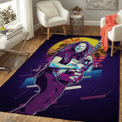 Kirk Hammett Artwork Music Synthwave 80S Art For Fans Area Rug Living Room Carpet Rug Regtangle Carpet Floor Decor Home Decor