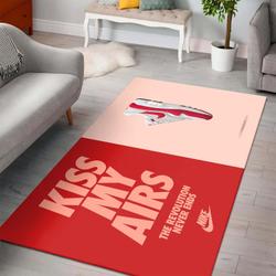 Kiss My Airs Nike Area Rug Hypebeast Carpet Fashion Brand Living Room Rugs Rug Regtangle Carpet Floor Decor Home Decor V2179