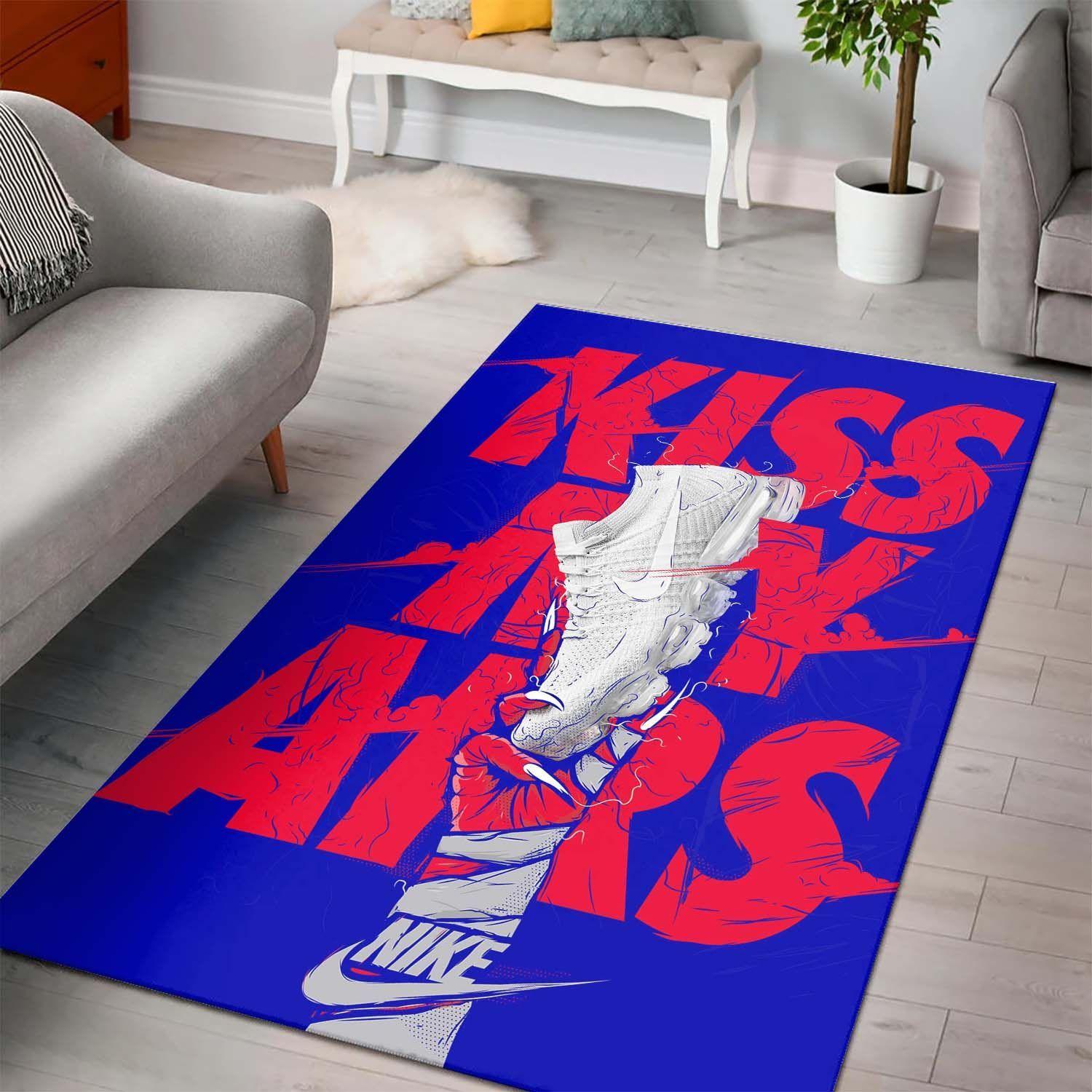 Kiss My Airs Nike Area Rug Hypebeast Carpet Fashion Brand Living Room Rugs Rug Regtangle Carpet Floor Decor Home Decor V2181