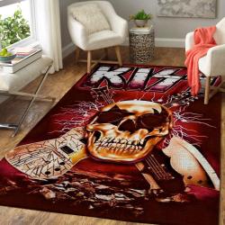 Kiss Rock Band Area Rug Music Rug Regtangle Carpet Floor Decor Home Decor V11334