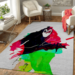 Kiss Watercolor Music Legends Art For Fans Area Rug Living Room Carpet Rug Regtangle Carpet Floor Decor Home Decor