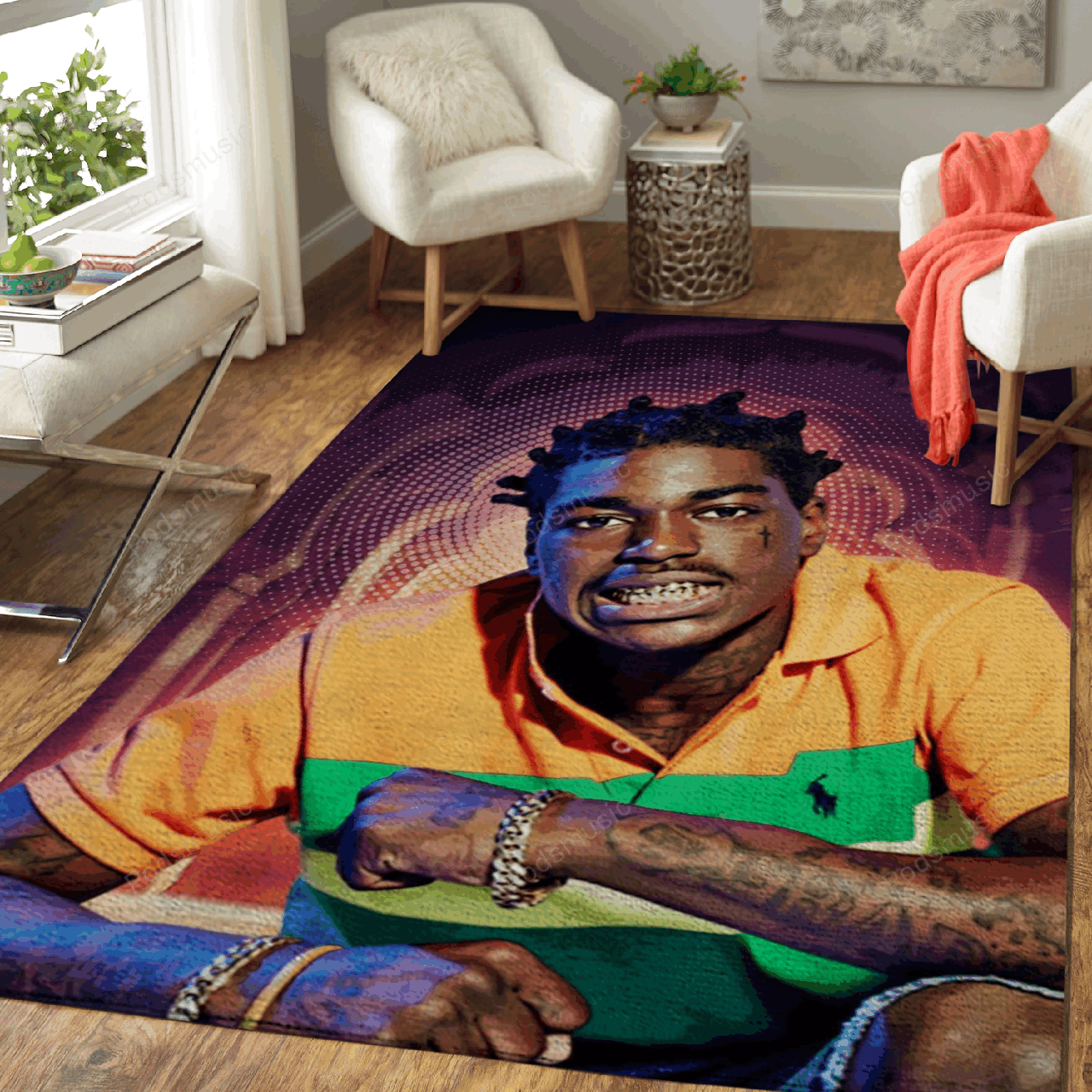Kodak Black Rap Music Art For Fans Area Rug Living Room Carpet Rug Regtangle Carpet Floor Decor Home Decor