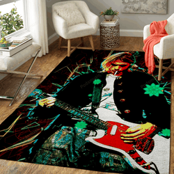 Kurt Cobain Abstract Compilation Music Art Art For Fans Area Rug Living Room Carpet Rug Regtangle Carpet Floor Decor Home Decor