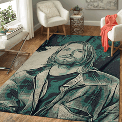 Kurt Cobain Art 8 Music Artist Art For Fans Area Rug Living Room Carpet Rug Regtangle Carpet Floor Decor Home Decor