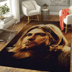 Kurt Cobain Face Music Artist Art For Fans Area Rug Living Room Carpet Rug Regtangle Carpet Floor Decor Home Decor