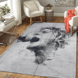 Kurt Cobain Illustration Music Art For Fans Area Rug Living Room Carpet Rug Regtangle Carpet Floor Decor Home Decor