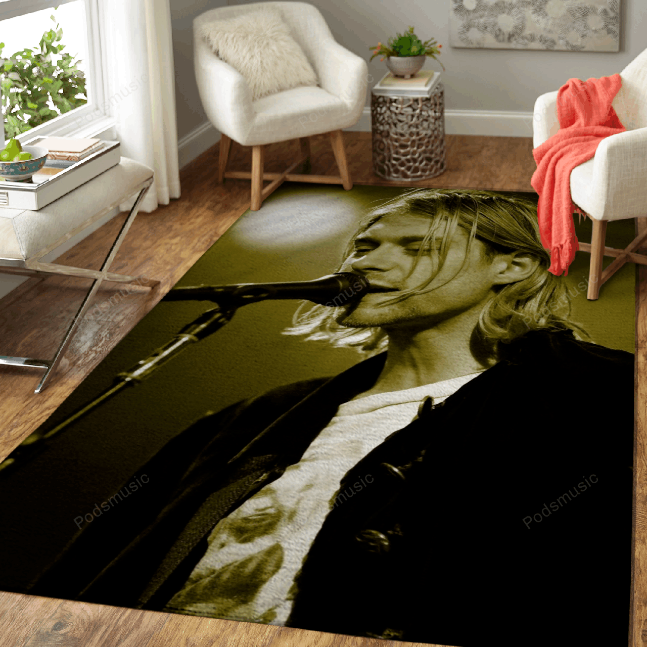 Kurt Cobain Music Artwork Art For Fans Area Rug Living Room Carpet Rug Regtangle Carpet Floor Decor Home Decor V11204