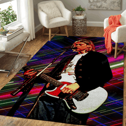 Kurt Cobain Music Light Art For Fans Area Rug Living Room Carpet Rug Regtangle Carpet Floor Decor Home Decor V11219