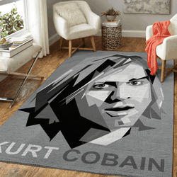 Kurt Cobain Nirvana Music Art For Fans Area Rug Living Room Carpet Rug Regtangle Carpet Floor Decor Home Decor