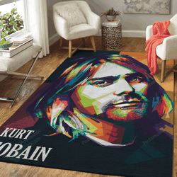 Kurt Cobain Pop Art Music Art For Fans Area Rug Living Room Carpet Rug Regtangle Carpet Floor Decor Home Decor