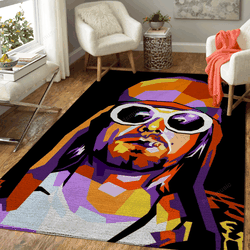 Kurt Cobain With Cigarette Music Art For Fans Area Rug Living Room Carpet Rug Regtangle Carpet Floor Decor Home Decor
