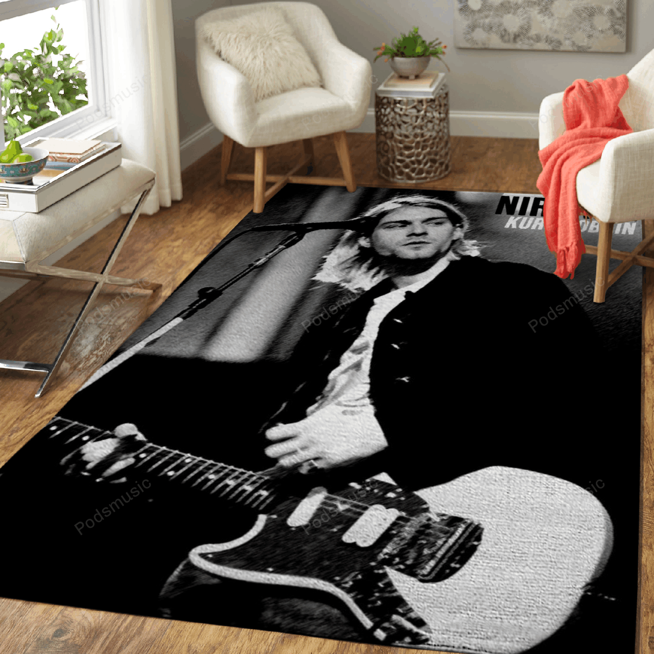 Kurt Cobain Music Art For Fans Area Rug Living Room Carpet Rug Regtangle Carpet Floor Decor Home Decor