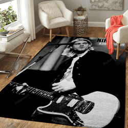 Kurt Cobain Music Art For Fans Area Rug Living Room Carpet Rug Regtangle Carpet Floor Decor Home Decor