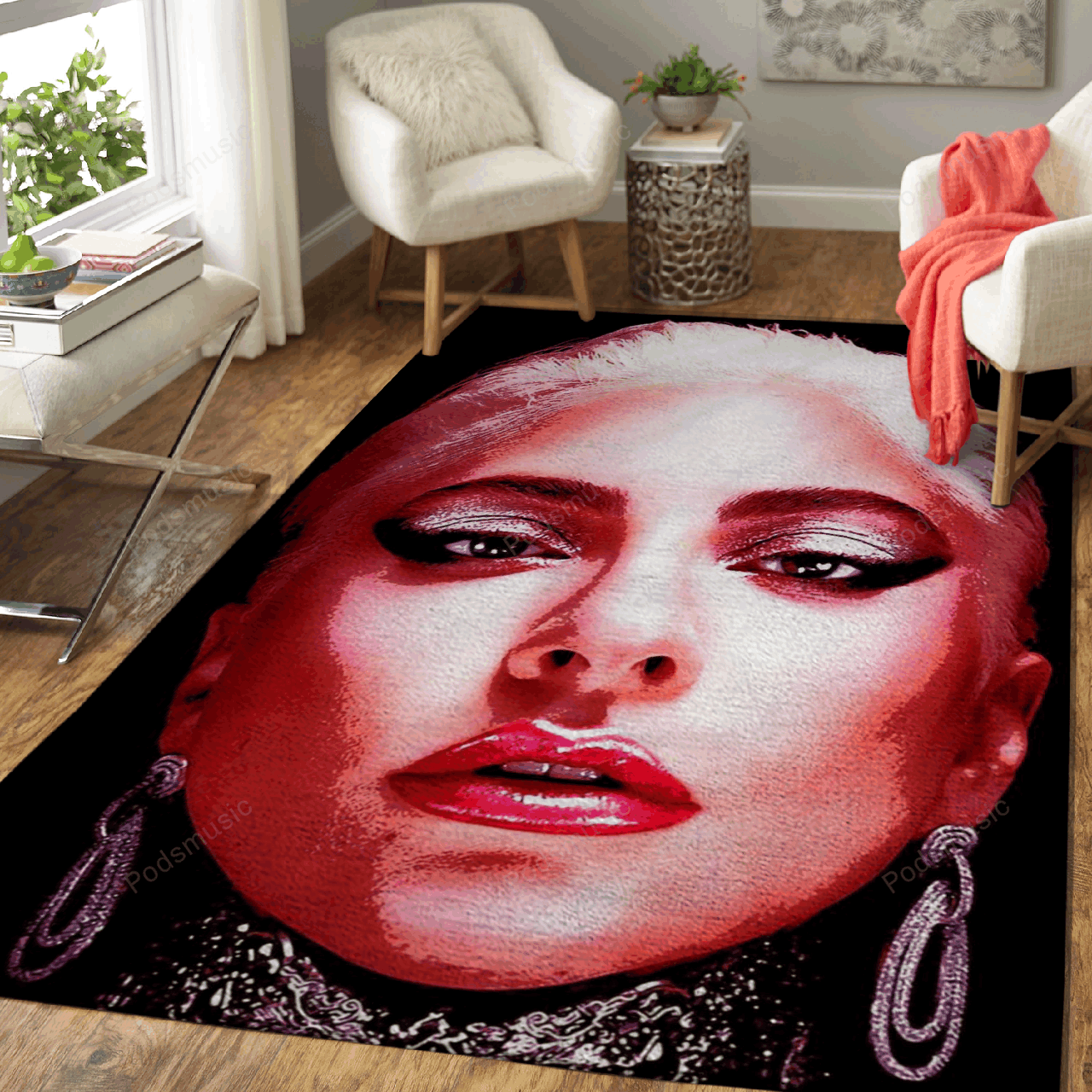 Lady Gaga Art Of Music Hitz Singer Gallery Art For Fans Area Rug Living Room Carpet Rug Regtangle Carpet Floor Decor Home Decor