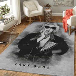 Lady Gaga Music Monochrome Art For Fans Area Rug Living Room Carpet Rug Regtangle Carpet Floor Decor Home Decor