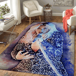 Lady Gaga Pop Music Art For Fans Area Rug Living Room Carpet Rug Regtangle Carpet Floor Decor Home Decor