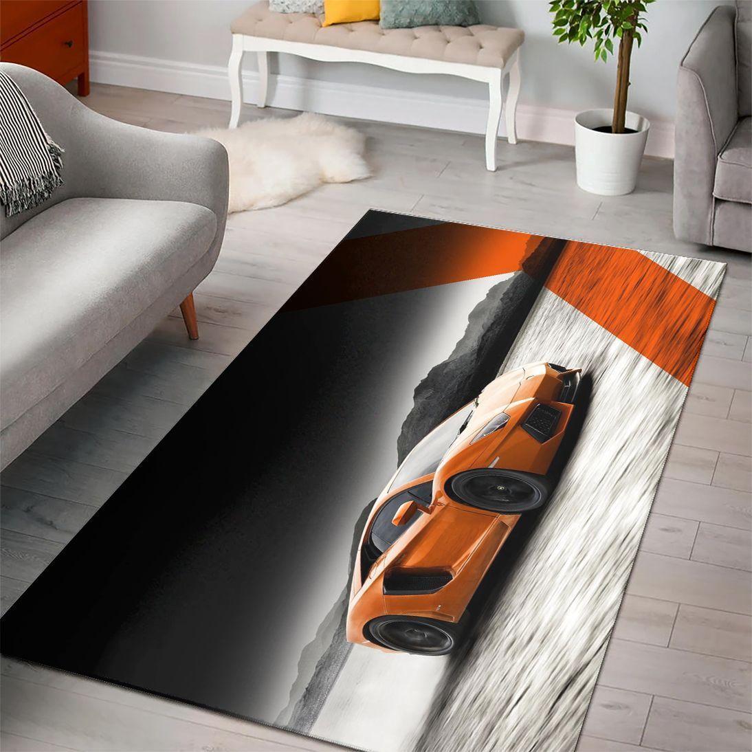 Lamborghini Aventador Super Cars Fn200233 Area Rug Rug Regtangle Carpet Floor Decor Home Decor