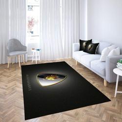 Lamborghini Logo Area Rug Black Design Living Room Carpet Rug Regtangle Carpet Floor Decor Home Decor