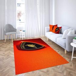 Lamborghini Logo Area Rug Black Red Design Living Room Carpet Rug Regtangle Carpet Floor Decor Home Decor