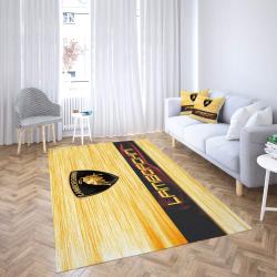Lamborghini Logo Area Rug Wood Design Living Room Carpet Rug Regtangle Carpet Floor Decor Home Decor