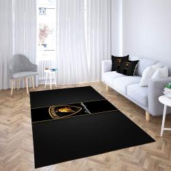 Lamborghini Logo Area Rug Yellow Design Living Room Carpet Rug Regtangle Carpet Floor Decor Home Decor