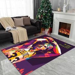 Larry Bird Inspired Rug Boston Celtics NBA Basketball Floor Mat Carpet Sport Decor