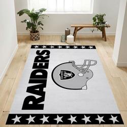 Las Vegas Raiders Nfl 13 Living Room And Bed Room Rug Rug Regtangle Carpet