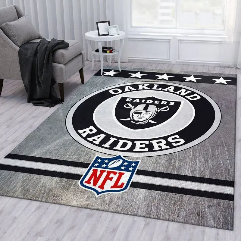 Las Vegas Raiders Nfl 15 Living Room And Bed Room Rug Rug Regtangle Carpet