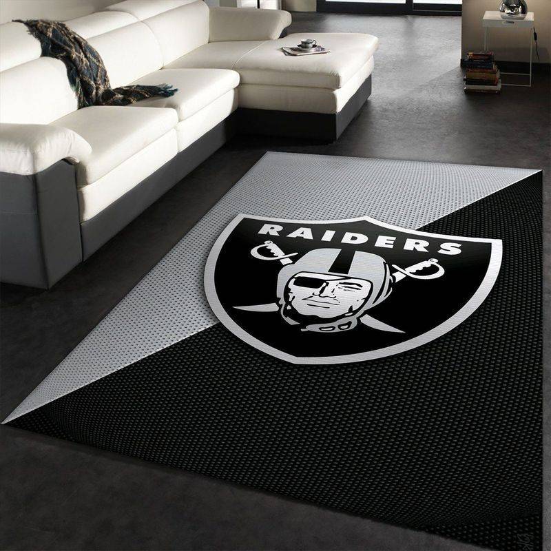 Las Vegas Raiders Nfl 16 Living Room And Bed Room Rug Rug Regtangle Carpet