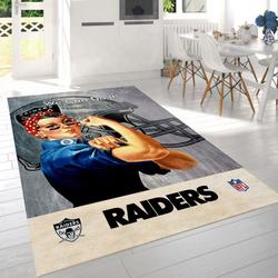 Las Vegas Raiders Nfl 22 Living Room And Bed Room Rug Rug Regtangle Carpet