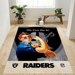Las Vegas Raiders Nfl 24 Living Room And Bed Room Rug Rug Regtangle Carpet