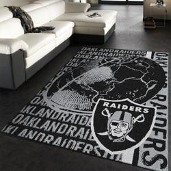 Las Vegas Raiders Nfl 26 Living Room And Bed Room Rug Rug Regtangle Carpet
