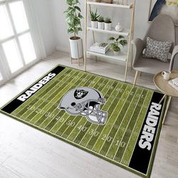 Las Vegas Raiders Nfl 32 Living Room And Bed Room Rug Rug Regtangle Carpet