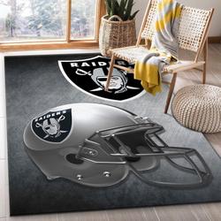 Las Vegas Raiders Nfl 34 Area Rug Living Room And Bed Room Rug Regtangle Carpet