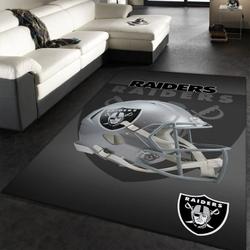 Las Vegas Raiders Nfl 35 Living Room And Bed Room Rug Rug Regtangle Carpet