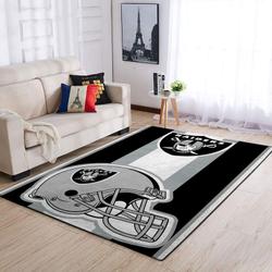 Las Vegas Raiders Nfl 36 Living Room And Bed Room Rug Rug Regtangle Carpet