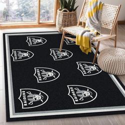 Las Vegas Raiders Nfl 39 Living Room And Bed Room Rug Rug Regtangle Carpet