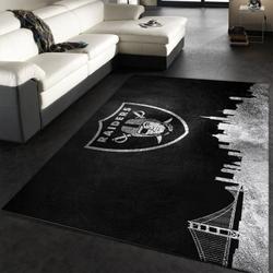 Las Vegas Raiders Nfl 43 Living Room And Bed Room Rug Rug Regtangle Carpet
