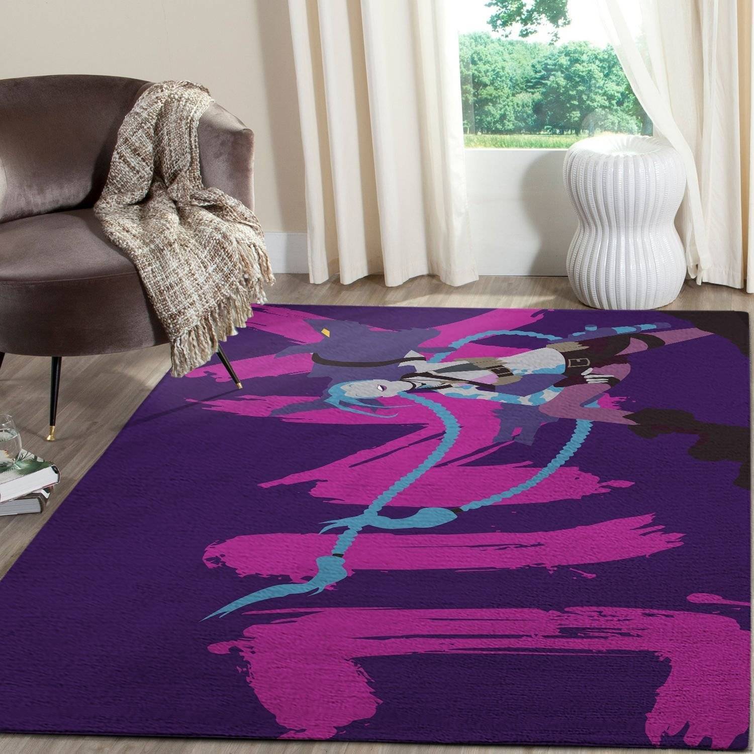 League Of Legends Jinx Fn070221 Gaming Area Rug Rug Regtangle Carpet Floor Decor Home Decor
