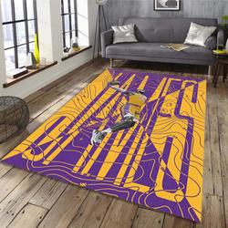 Lebron James Rug Los Angles Lakers Basketball Legends Floor Mat Carpet Sport Decor